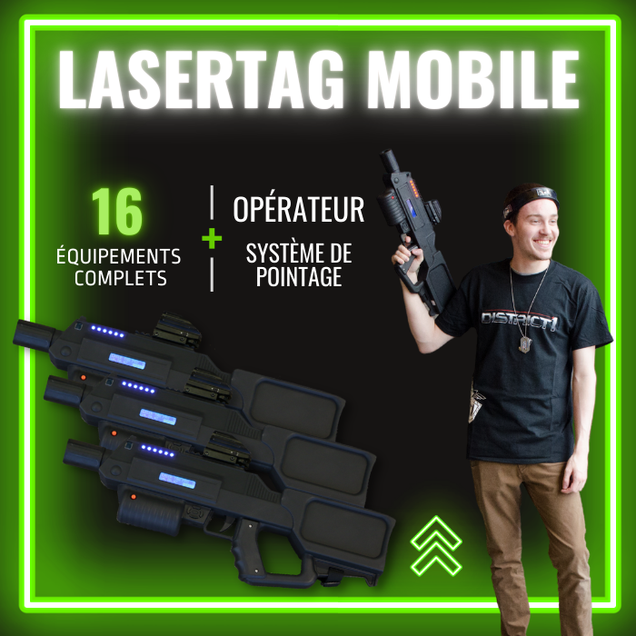 Lasertag mobile avec opérateur et système de pointage (BRX PRO)